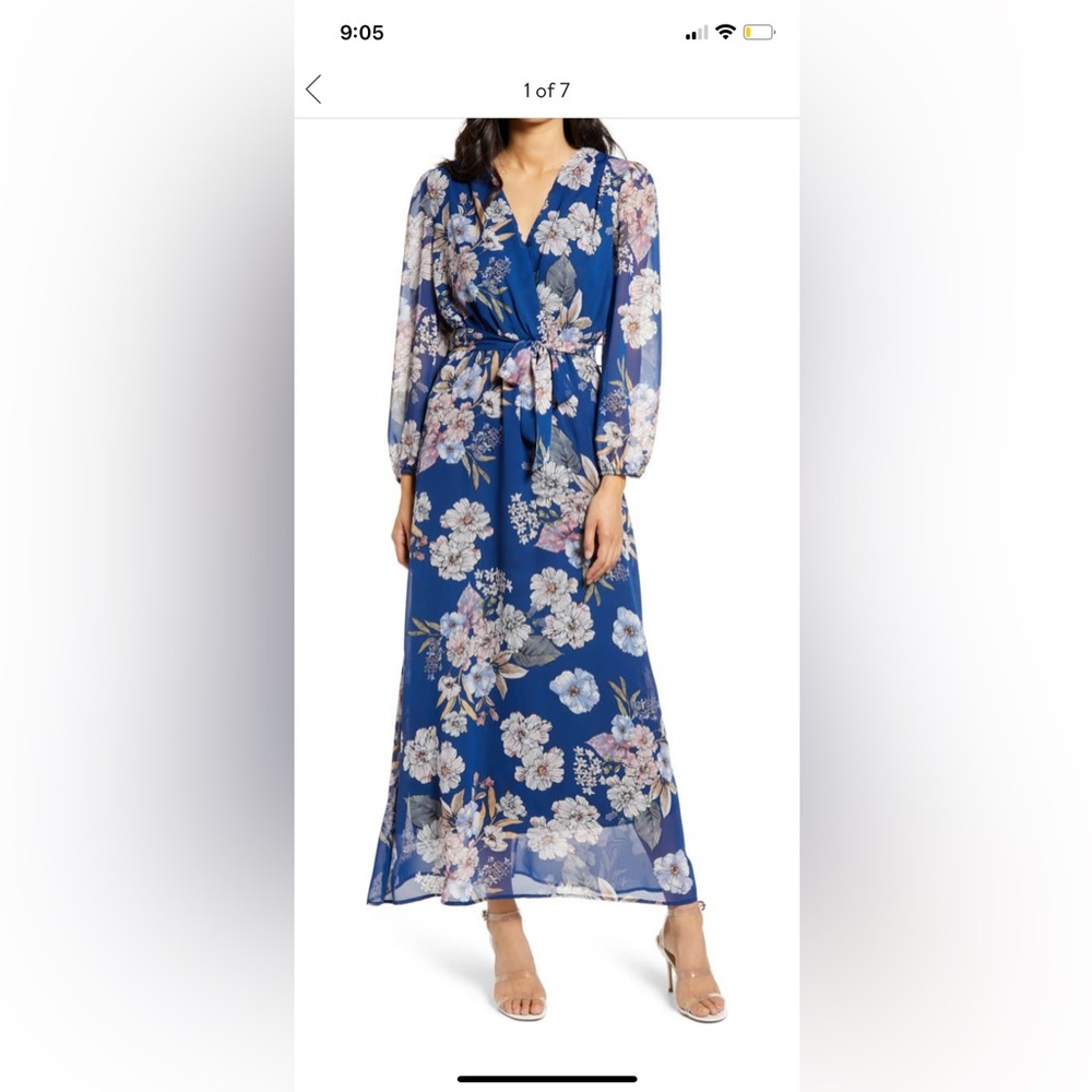 Fraiche by J Megan Floral Long Sleeve Dress